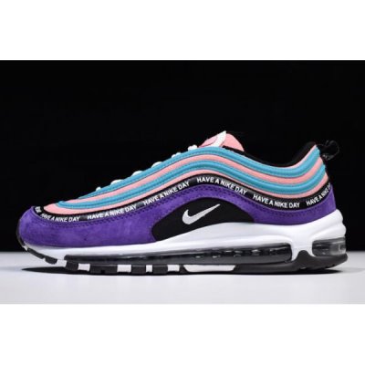 Nike Air Max 97 Mor / Yeşil Pembe Beyaz Siyah Koşu Ayakkabısı Türkiye - Q6U9WLSI